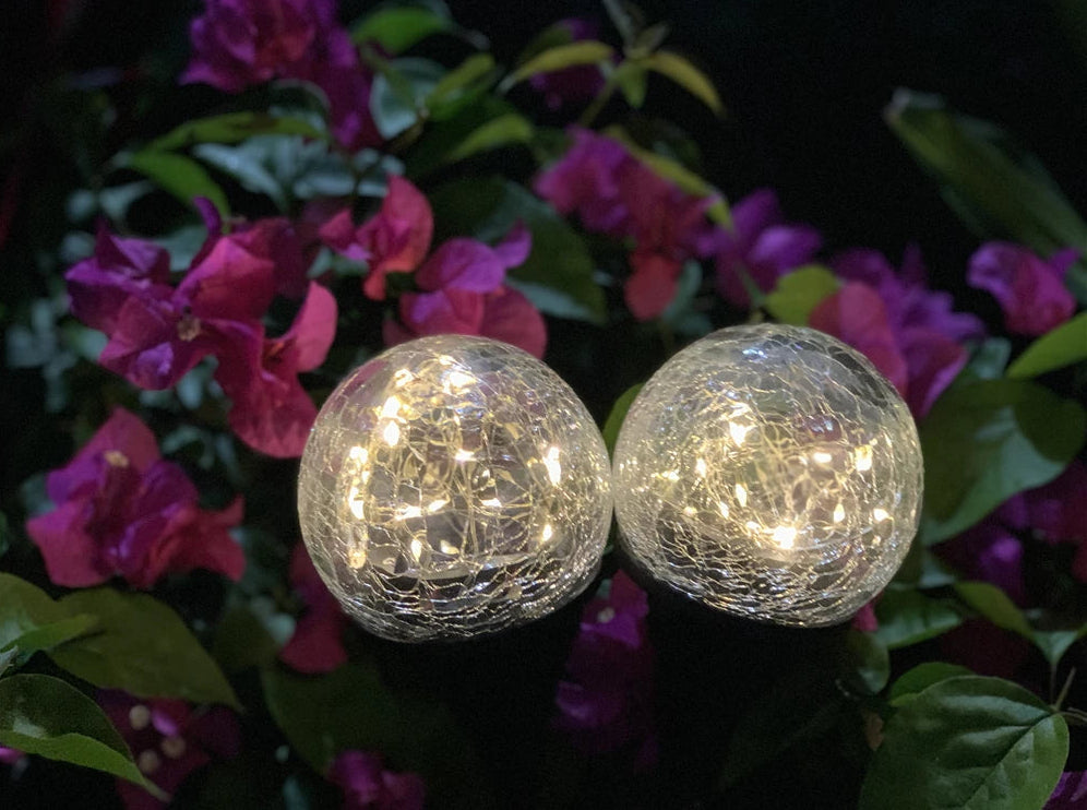 2-Teiliges Solar-Gartenleuchten-Set